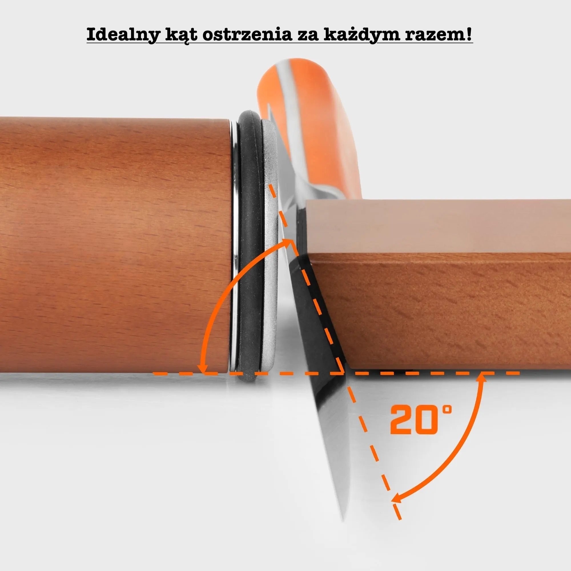 Rolkowa ostrzałka magnetyczna do noży